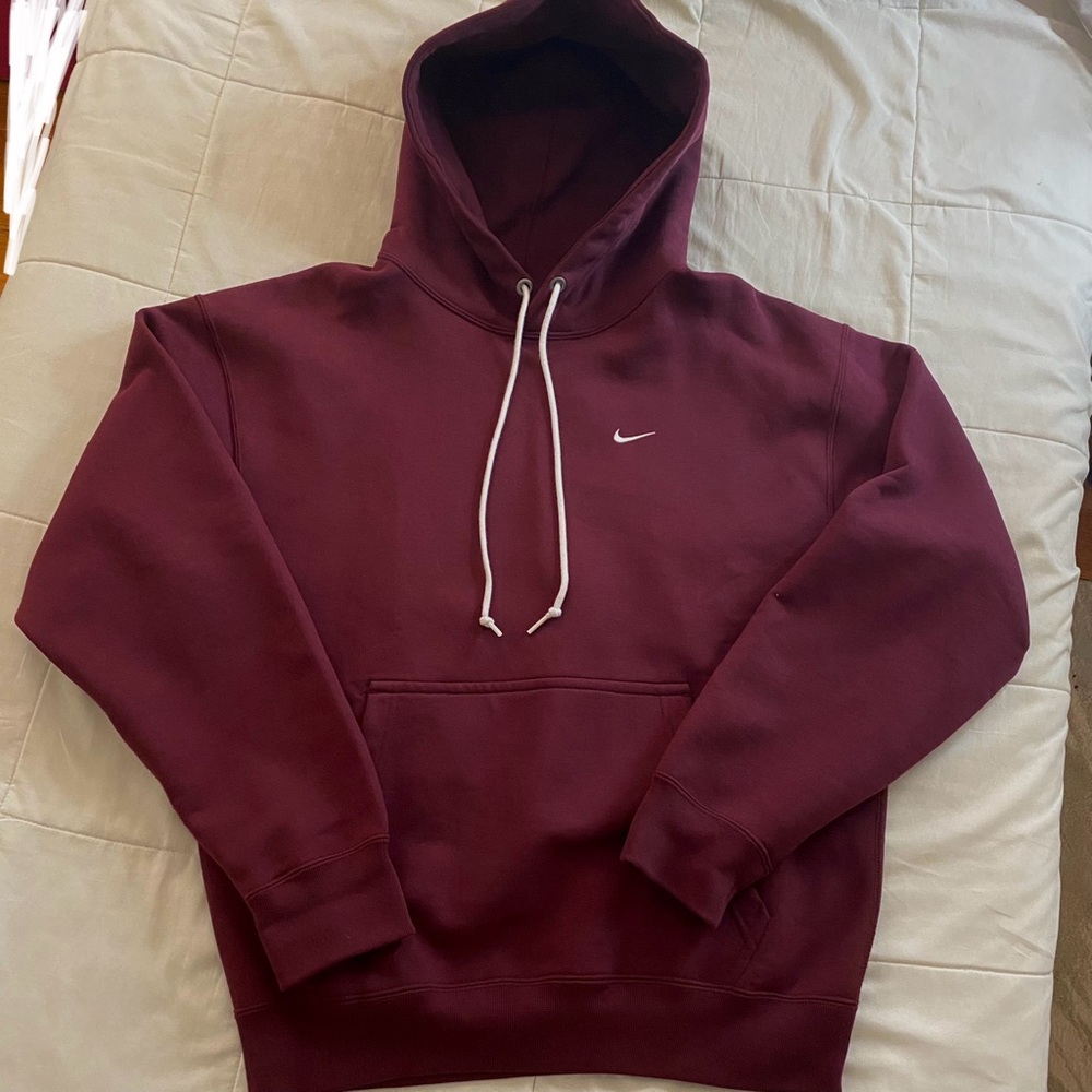Nike Men's Maroon Oversized Hoodie